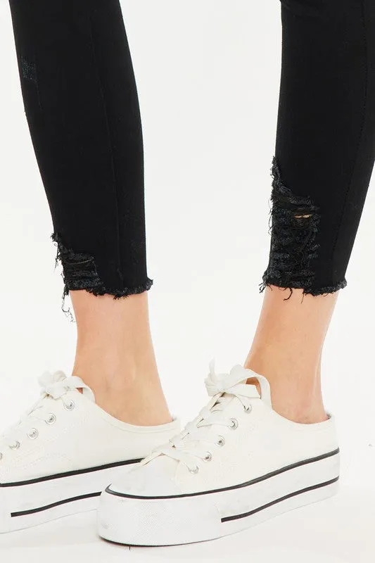 Hazy Mid Rise Ankle Skinny Jeans
