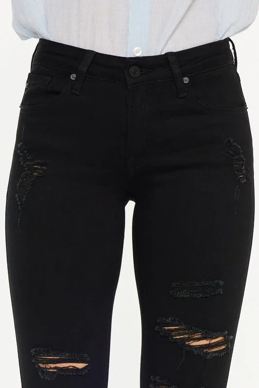 Hazy Mid Rise Ankle Skinny Jeans