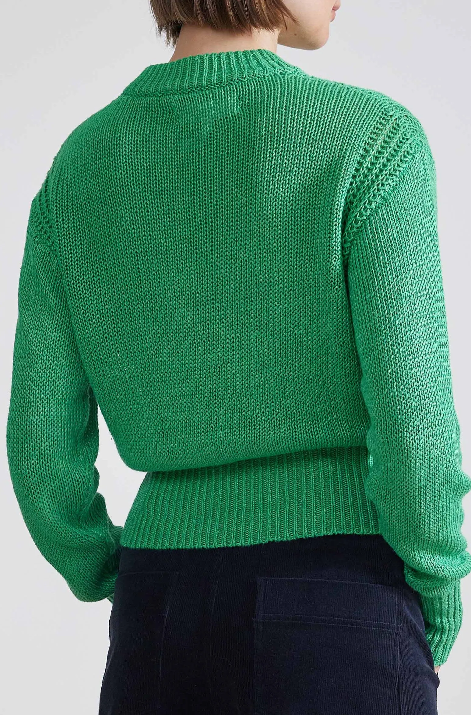 Helmi Cropped Sweater, Grass