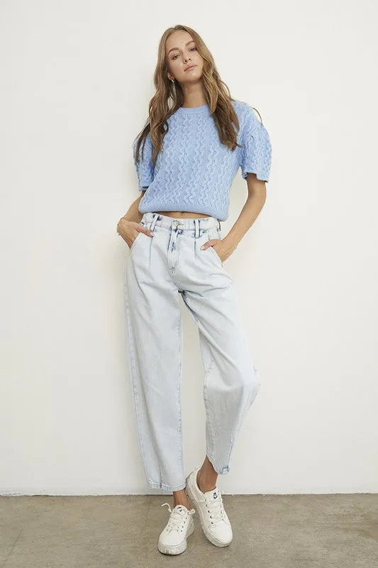High Rise Balloon Slouch Jeans
