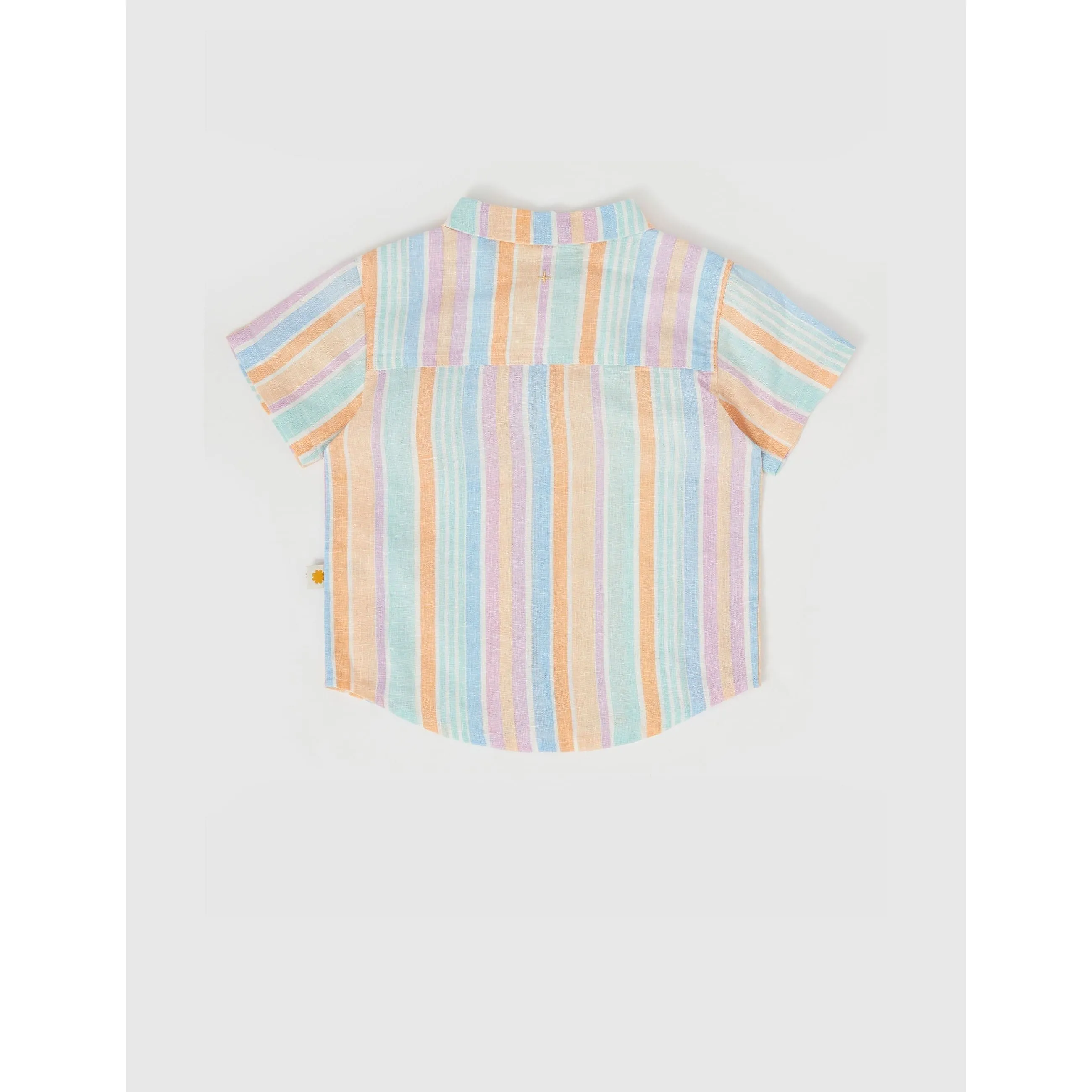 Holiday Linen Shirt - Pastel Stripe