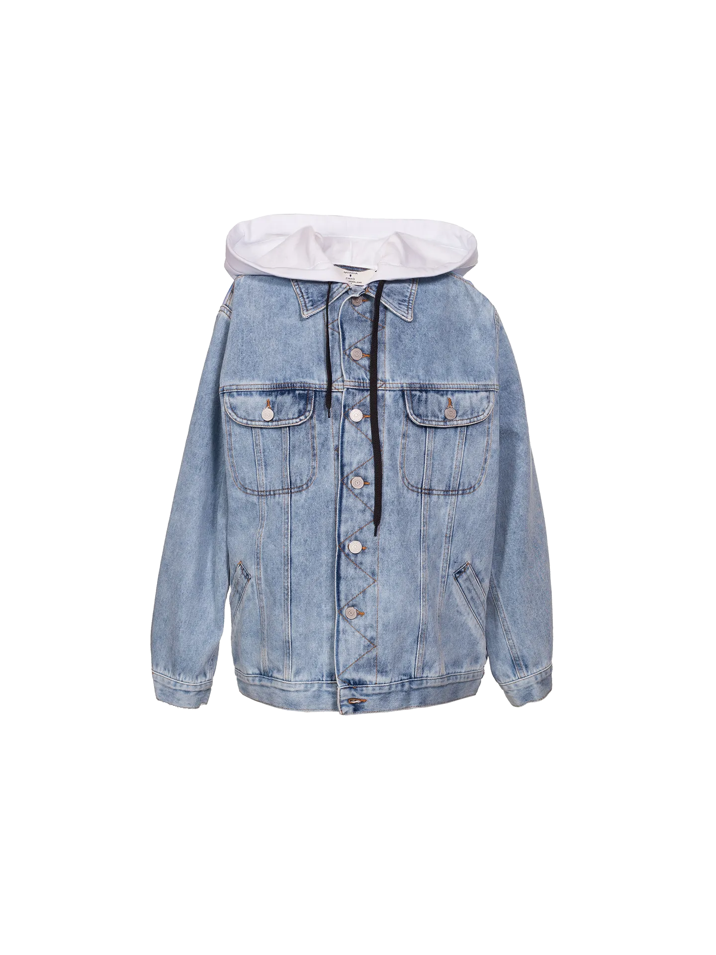 Hooded Trash Print On Back Jacket