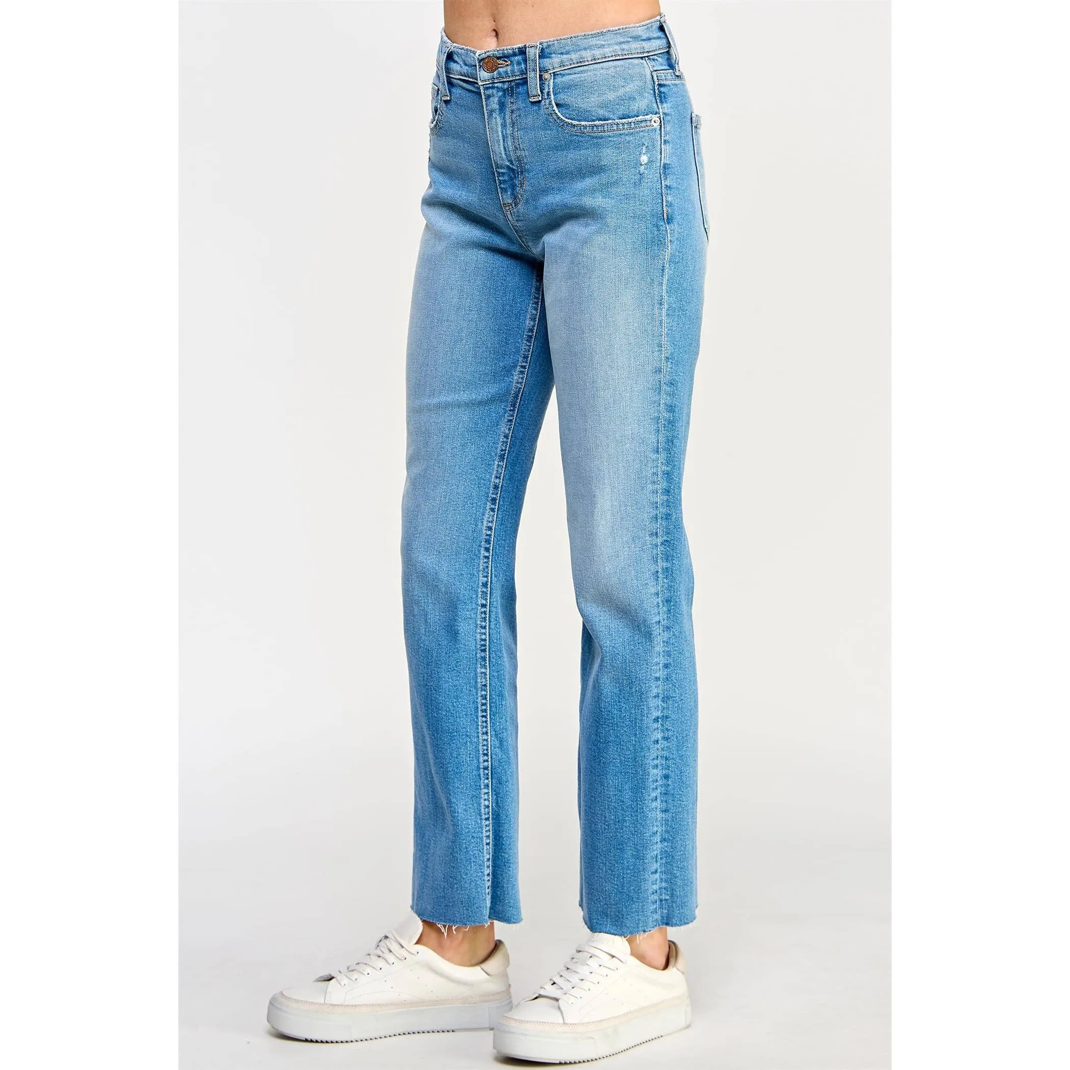 H.RISE COMFORT STRETCH STRAIGHT WITH RAW CUT HEM