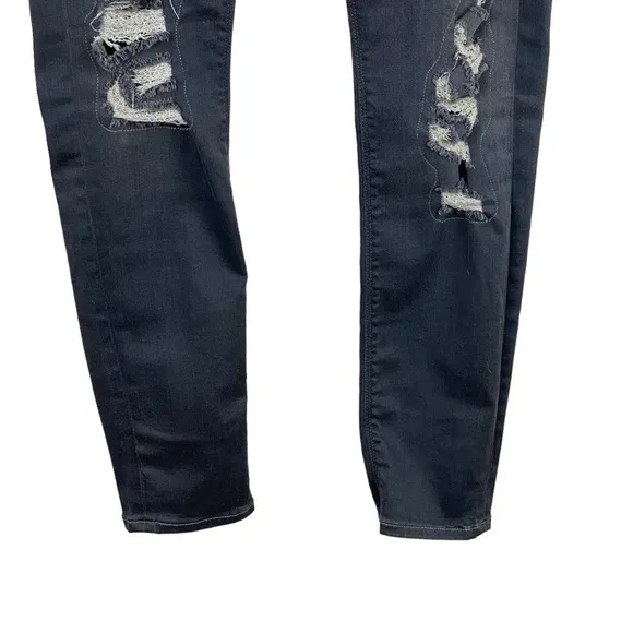 Hudson Ciara Ankle Distressed Gray Jeans Skinny Women’s Size 29 Exposed Buttons