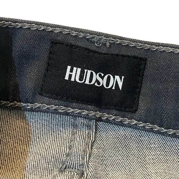 Hudson Ciara Ankle Distressed Gray Jeans Skinny Women’s Size 29 Exposed Buttons