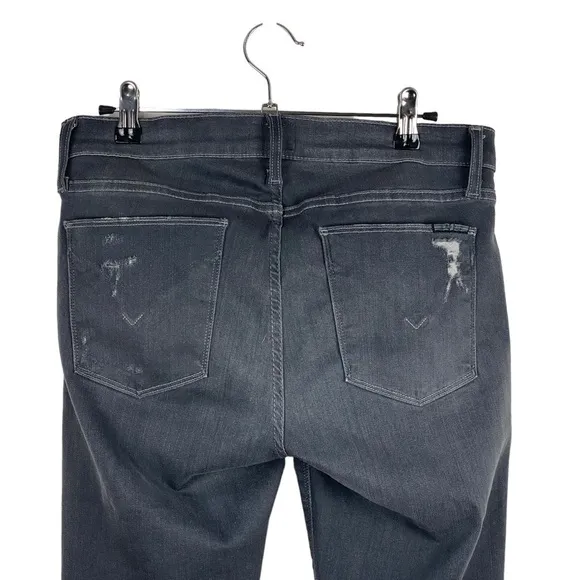 Hudson Ciara Ankle Distressed Gray Jeans Skinny Women’s Size 29 Exposed Buttons