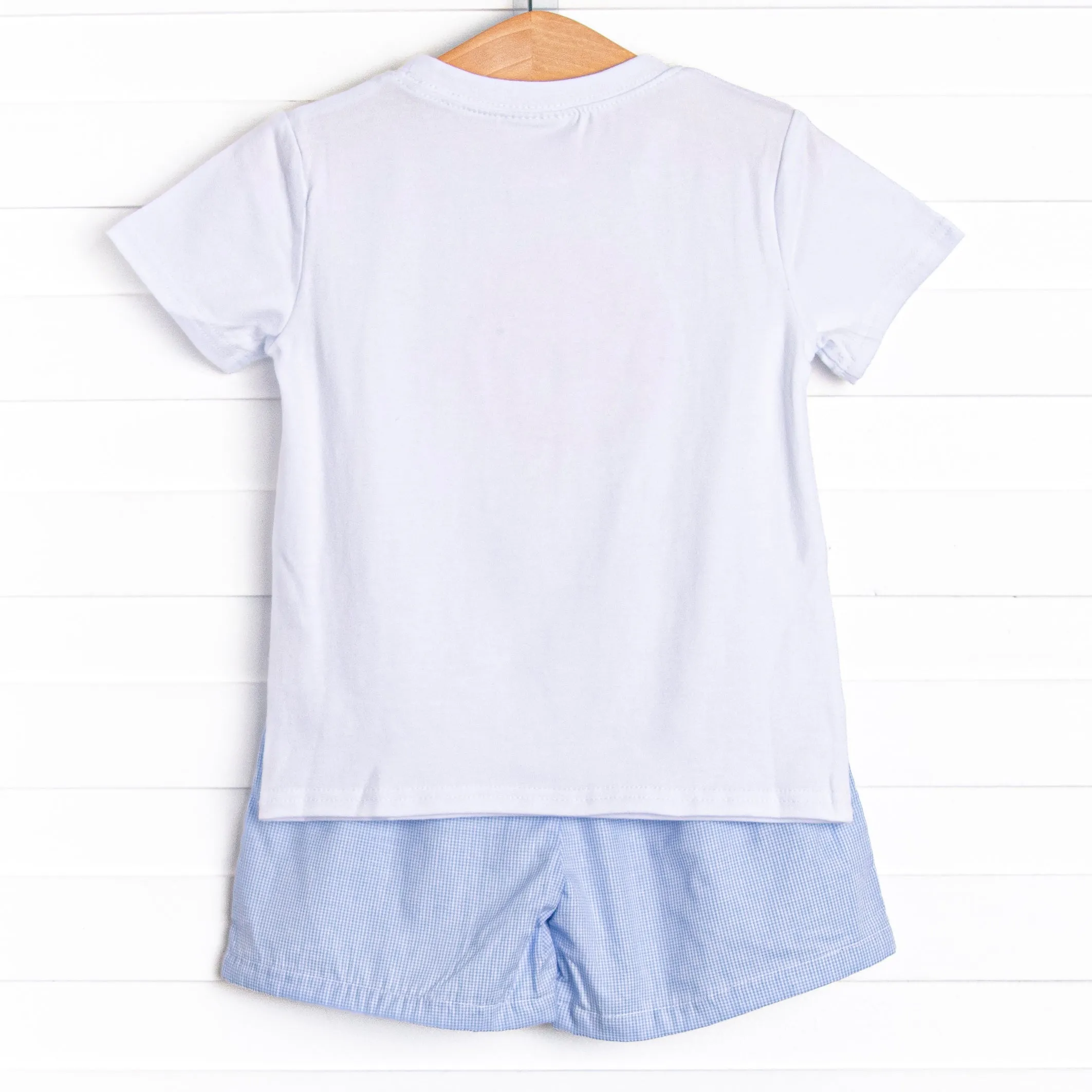 In the Wild Applique Short Set, Blue