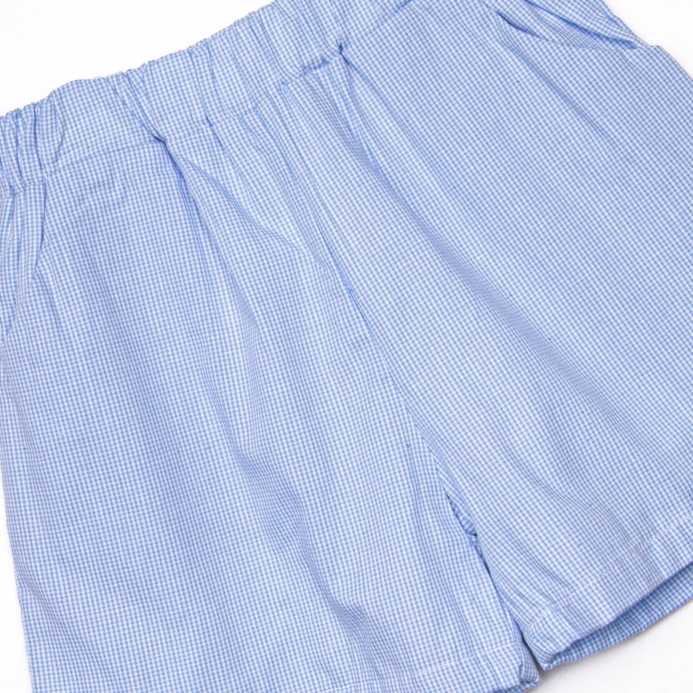In the Wild Applique Short Set, Blue