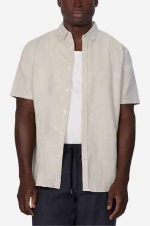 Industrie The Tennyson Linen Blend Short Sleeve Shirt