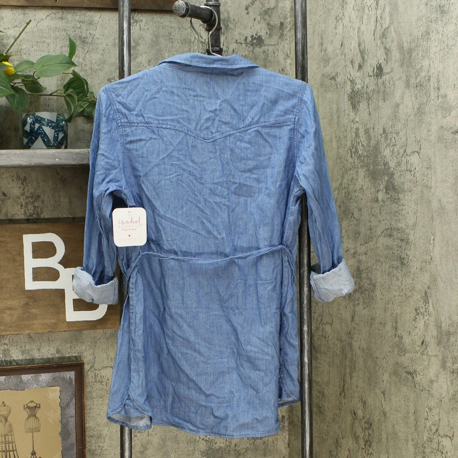 Isabel Maternity by Ingrid & Isabel Long Sleeve Denim Button-Down Shirt