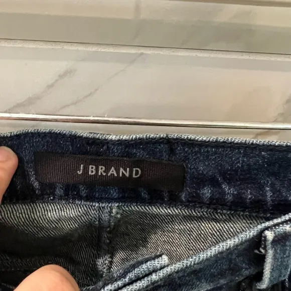 J Brand 1212 Runway Straight in Experience Destruct Super High Rise Jeans