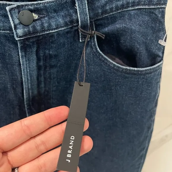 J Brand 1212 Runway Straight in Experience Destruct Super High Rise Jeans