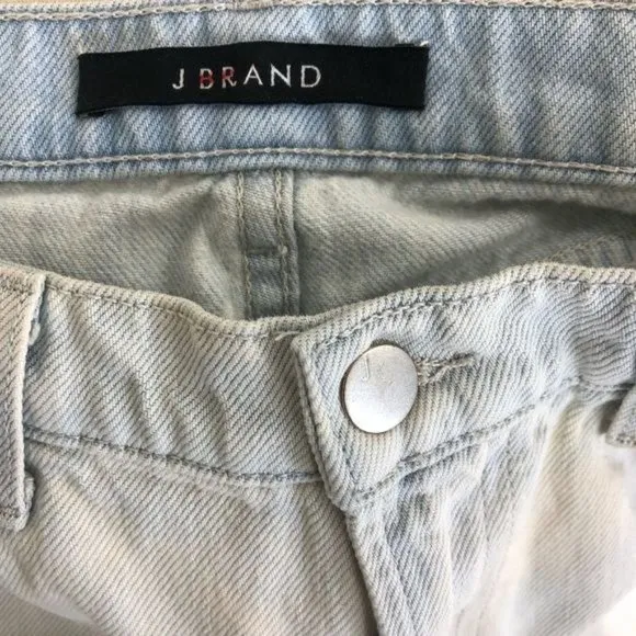 J Brand Liza Mid-Rise Culotte in Ecstasy Cut Off Raw Hem Acid