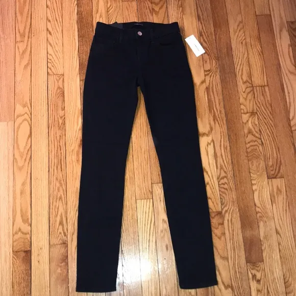 J Brand Mid-Rise Dark Wash Skinny Jeans