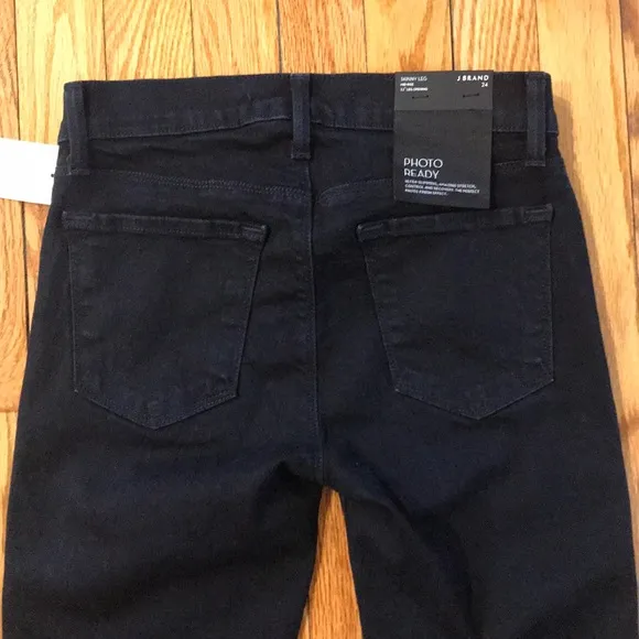 J Brand Mid-Rise Dark Wash Skinny Jeans