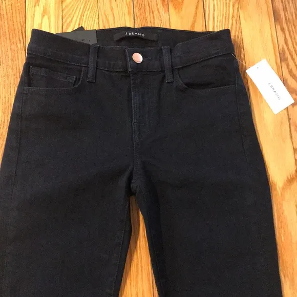 J Brand Mid-Rise Dark Wash Skinny Jeans