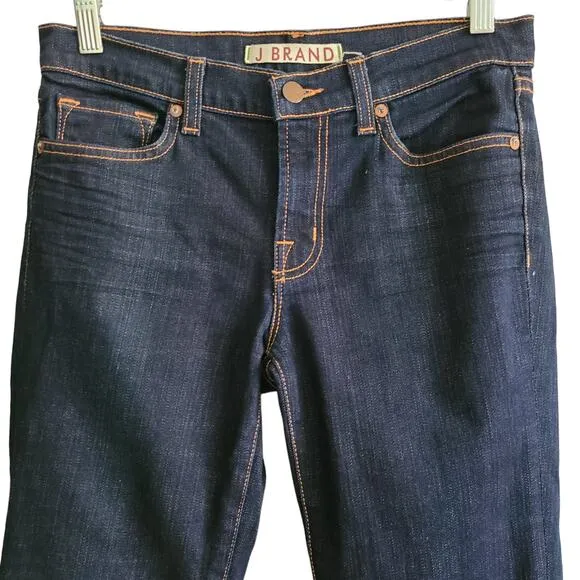 J BRAND The Cigarette Leg Ink Dark Wash Stretch Denim Jeans Women's 27 TALL
