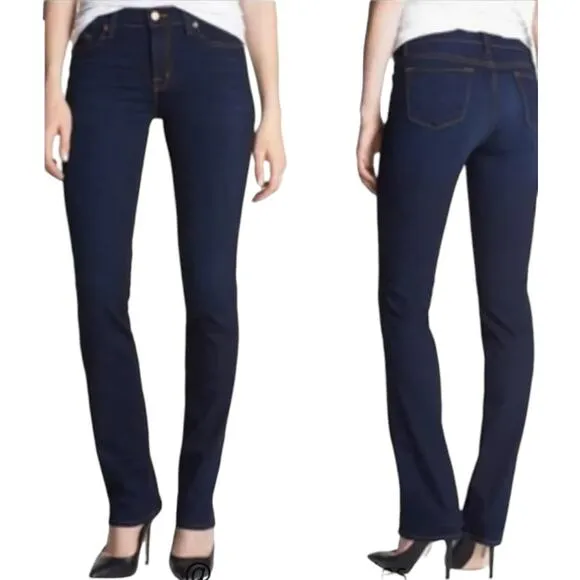 J BRAND The Cigarette Leg Ink Dark Wash Stretch Denim Jeans Women's 27 TALL