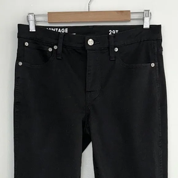 J. Crew Tall 9&quot; Mid-Rise Vintage Slim-Straight Jean in Stay Black Wash