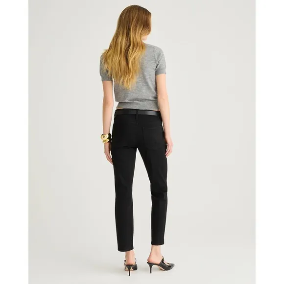 J. Crew Tall 9&quot; Mid-Rise Vintage Slim-Straight Jean in Stay Black Wash