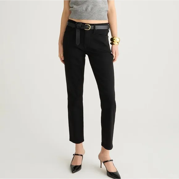 J. Crew Tall 9&quot; Mid-Rise Vintage Slim-Straight Jean in Stay Black Wash