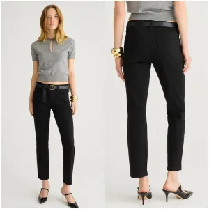 J. Crew Tall 9&quot; Mid-Rise Vintage Slim-Straight Jean in Stay Black Wash