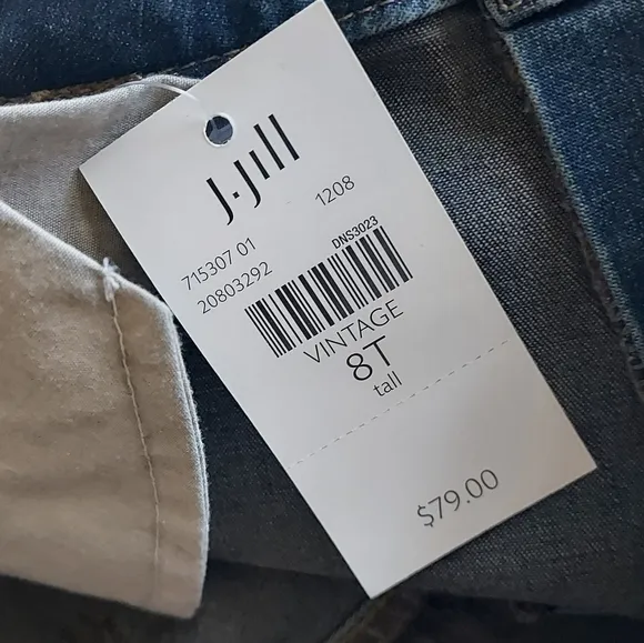 J. Jill Boot Cut Denim Jean Size 8 NEW NWT