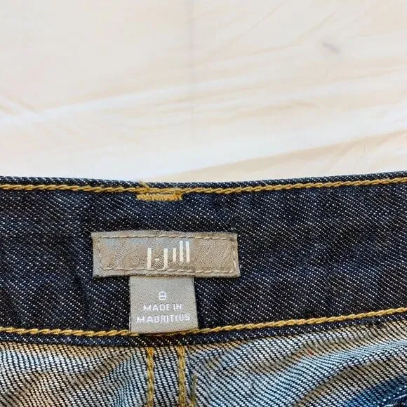 J. Jill Straight Leg‎ Jeans Faded Whiskered 100% Cotton Dark Wash 8 (31x31) NWOT