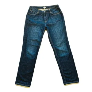 J. Jill Straight Leg‎ Jeans Faded Whiskered 100% Cotton Dark Wash 8 (31x31) NWOT