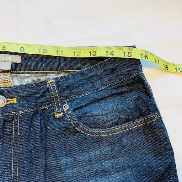 J. Jill Straight Leg‎ Jeans Faded Whiskered 100% Cotton Dark Wash 8 (31x31) NWOT