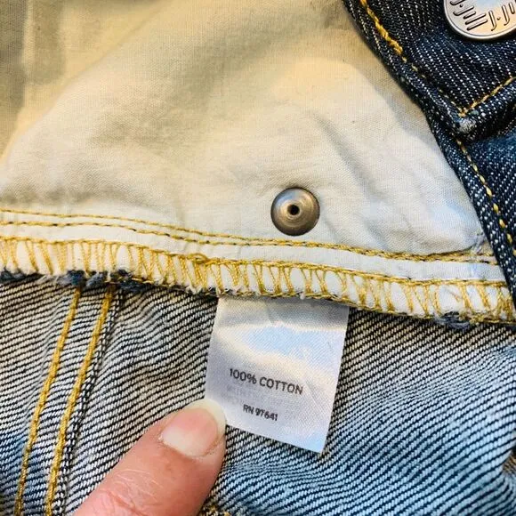J. Jill Straight Leg‎ Jeans Faded Whiskered 100% Cotton Dark Wash 8 (31x31) NWOT