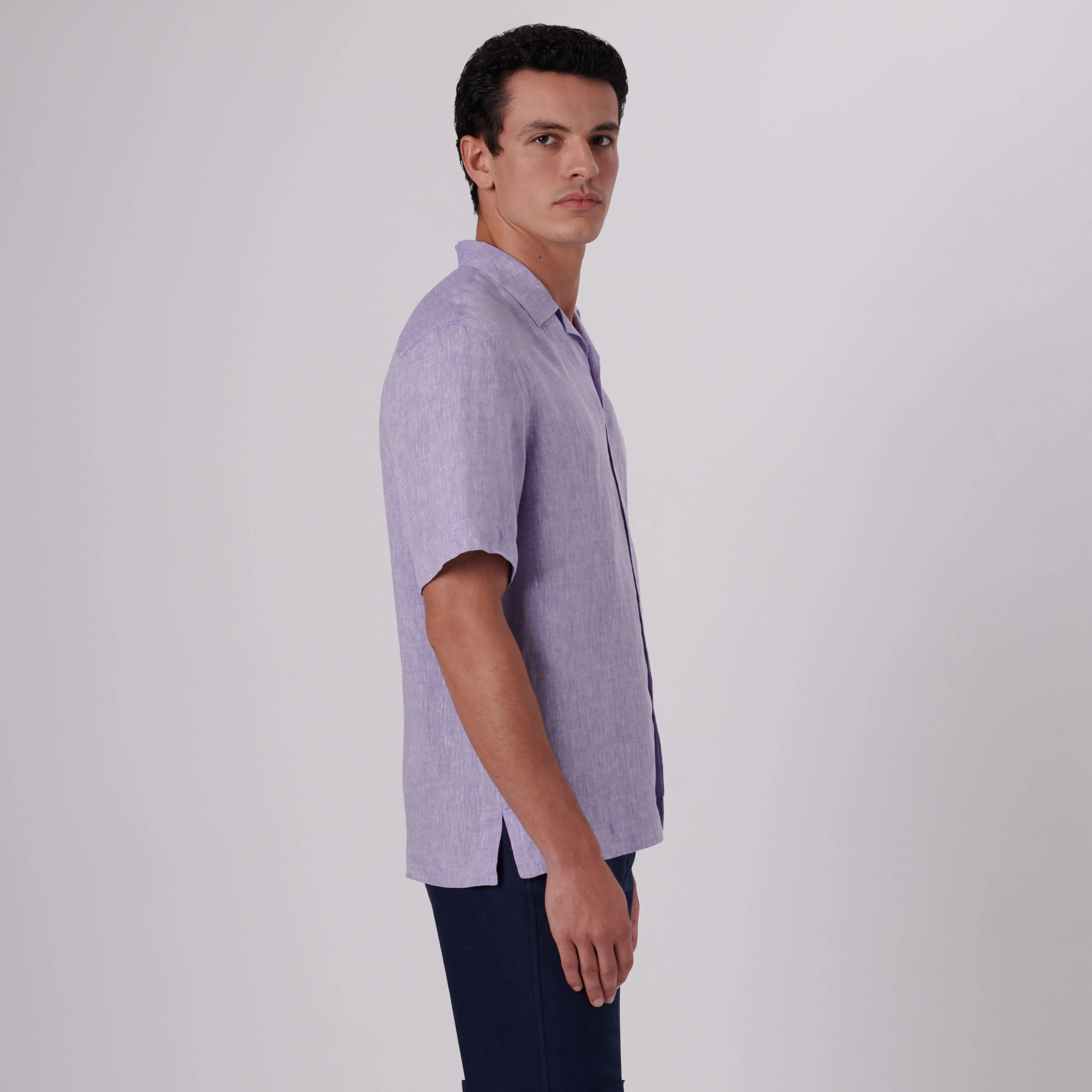Jackson Solid Short Sleeve Linen Shirt