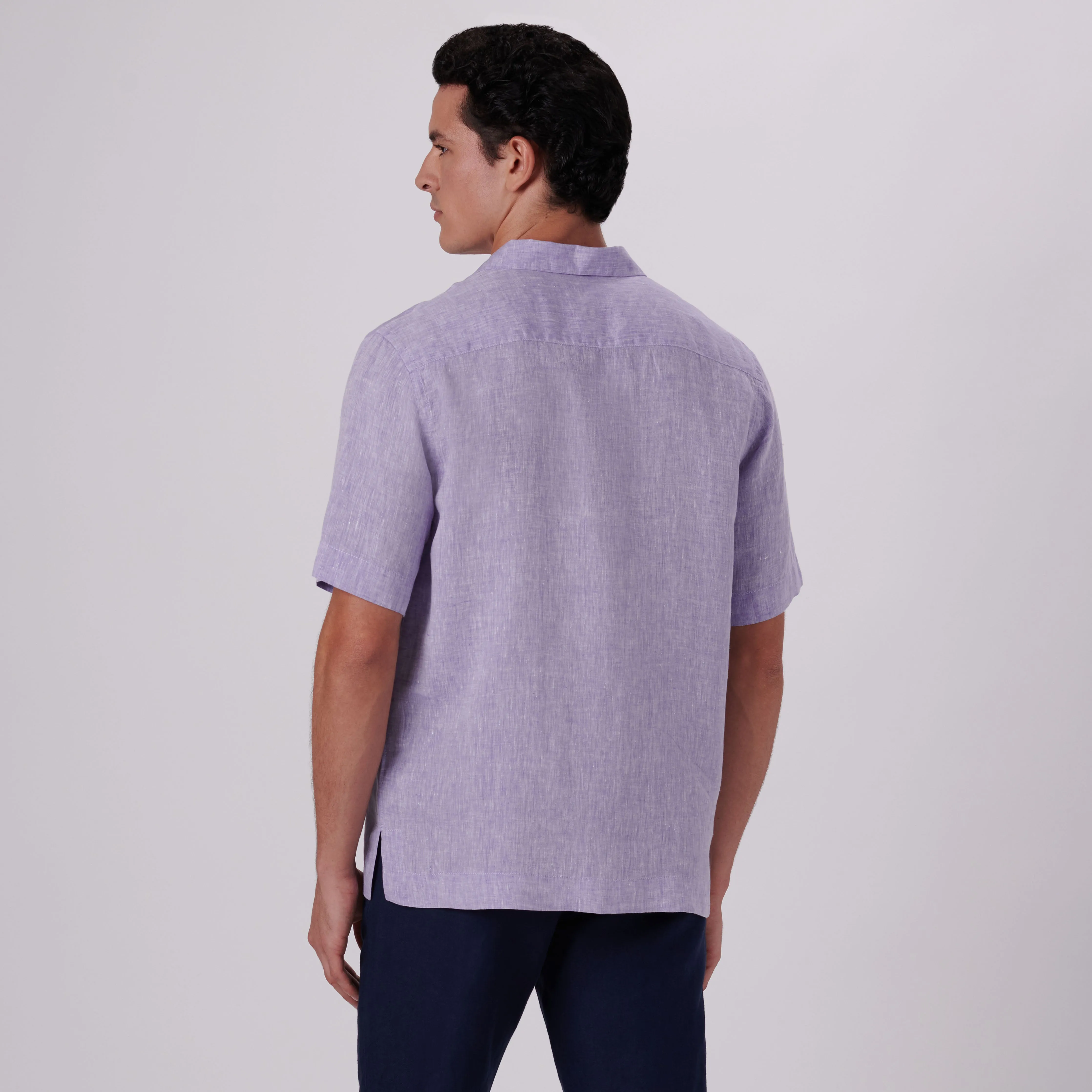 Jackson Solid Short Sleeve Linen Shirt