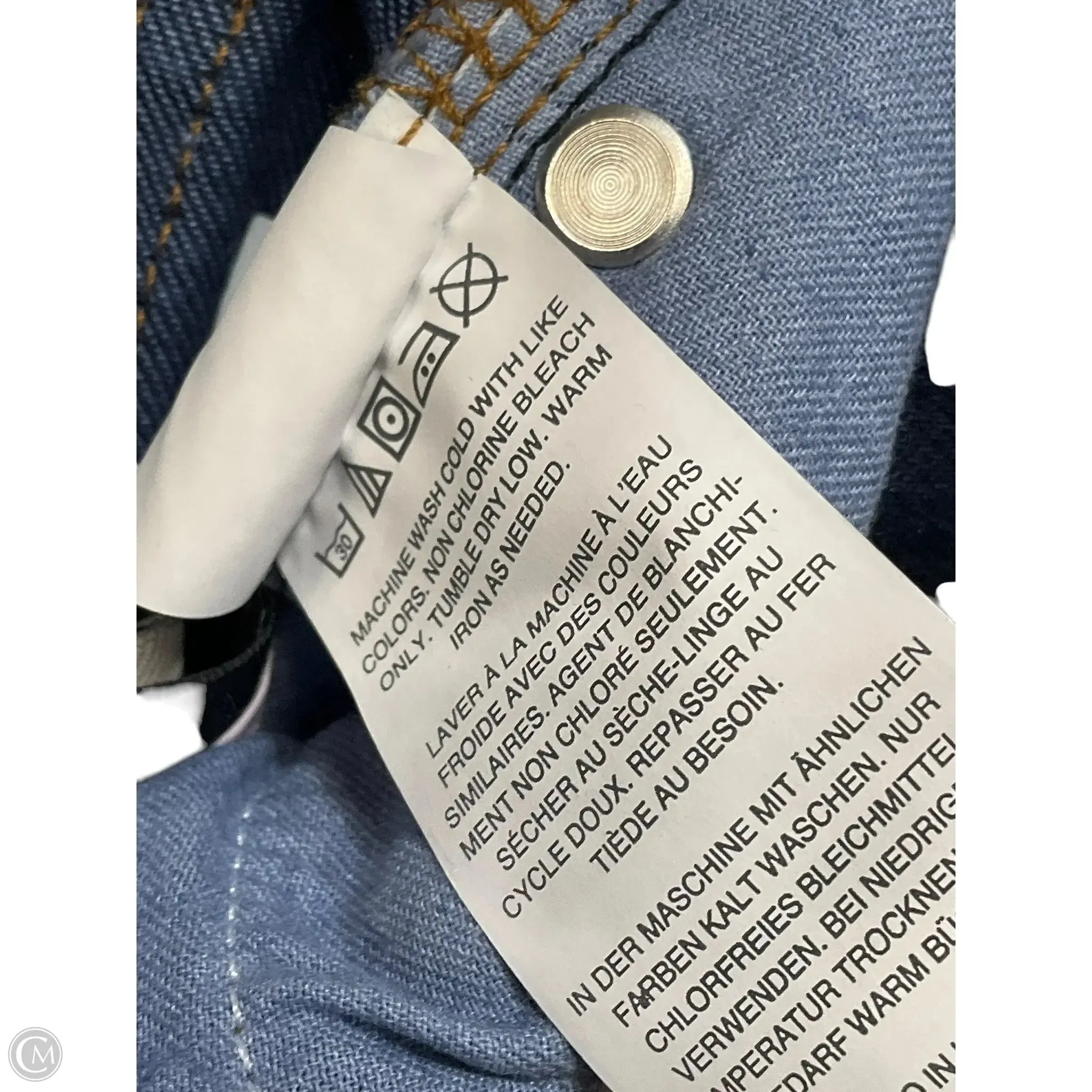 Jeans Skinny By Cme In Blue Denim, Size: 28