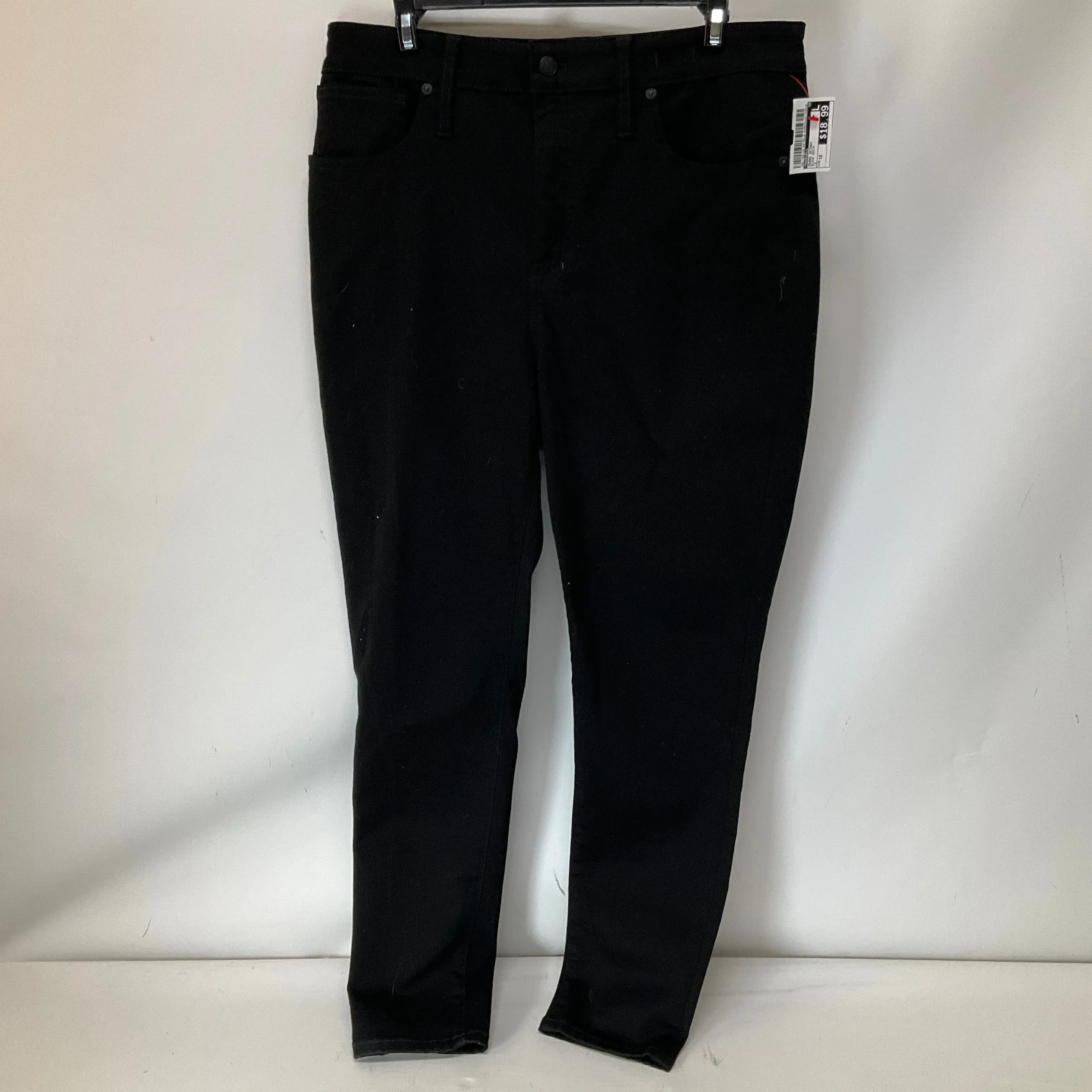 Jeans Skinny By Madewell In Black Denim, Size: 12