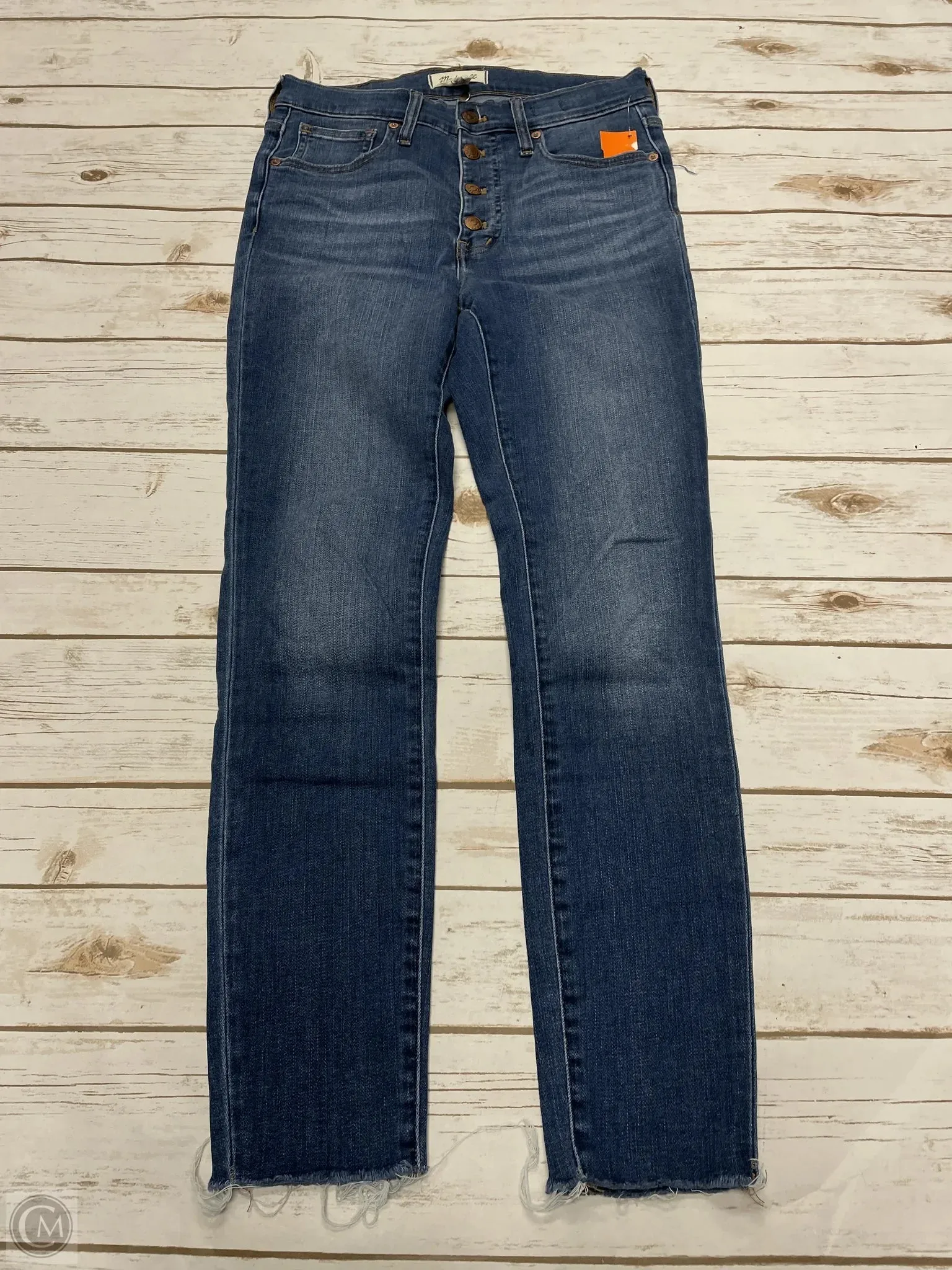 Jeans Skinny By Madewell In Blue Denim, Size: 4