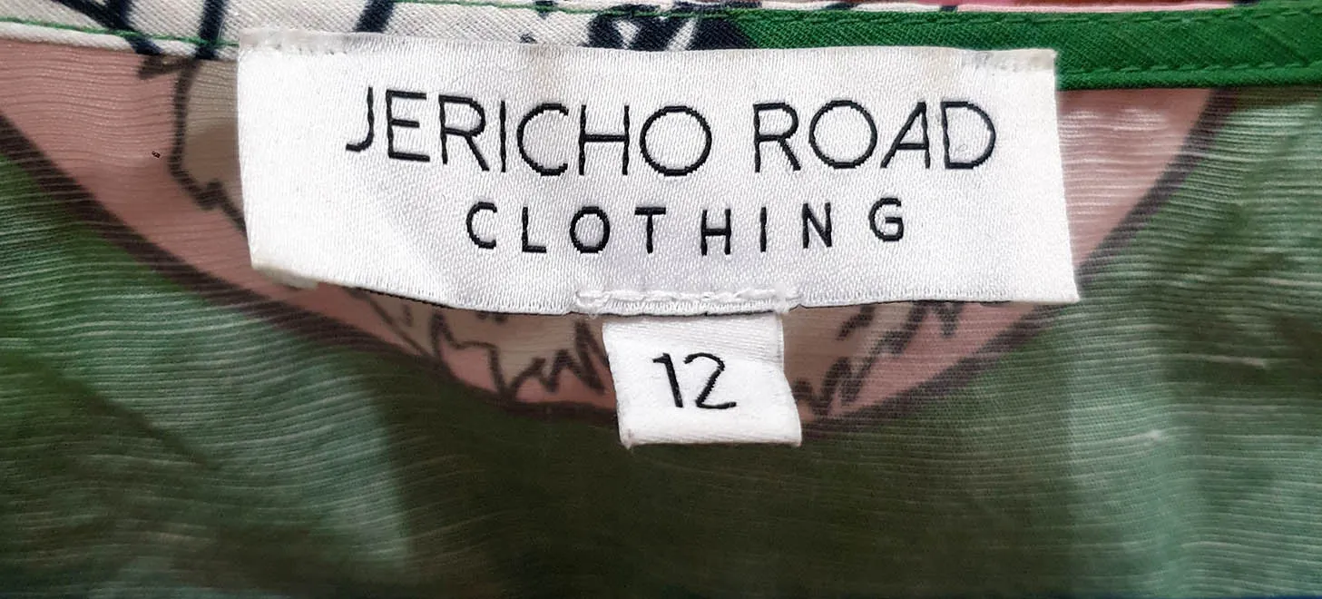 Jericho Road green dog print top size 12