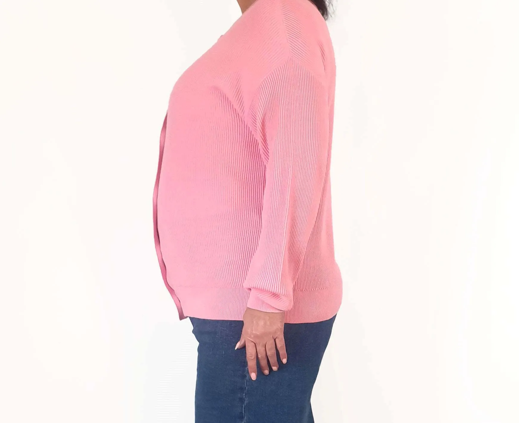 Jericho Road pink cotton daisy cardigan size 18