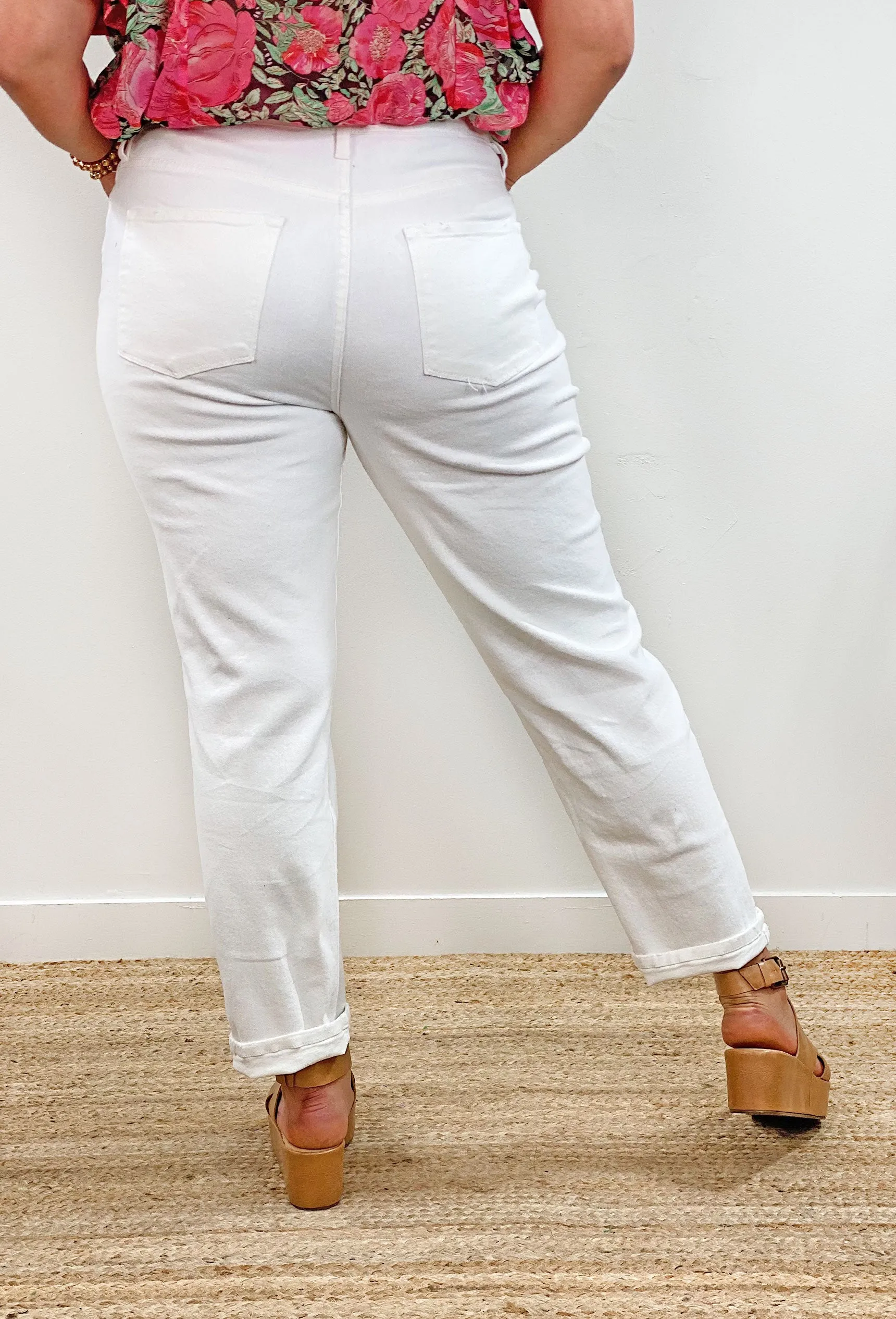 Jodi Straight Jean by Dear John in Optic White