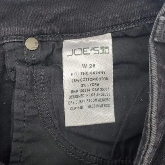 Joe's Jean Nadia Black Skinny Jeans