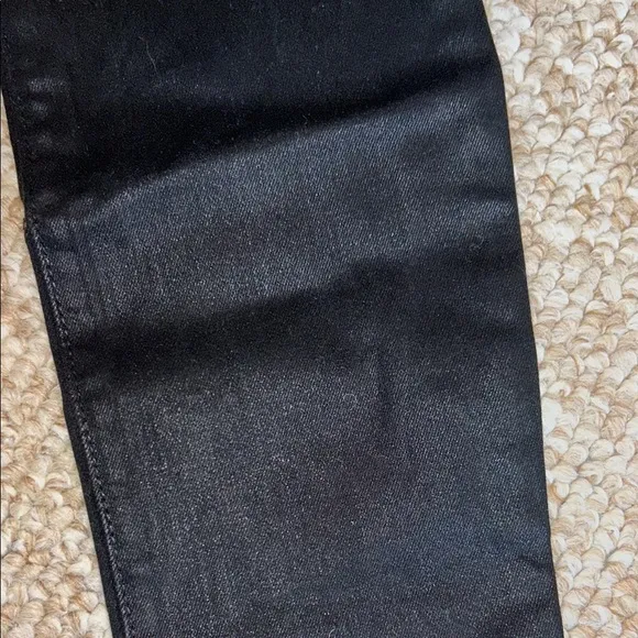 Joe’s Jeans Black Silver Metallic Shimmer Skinny Jeans size 28