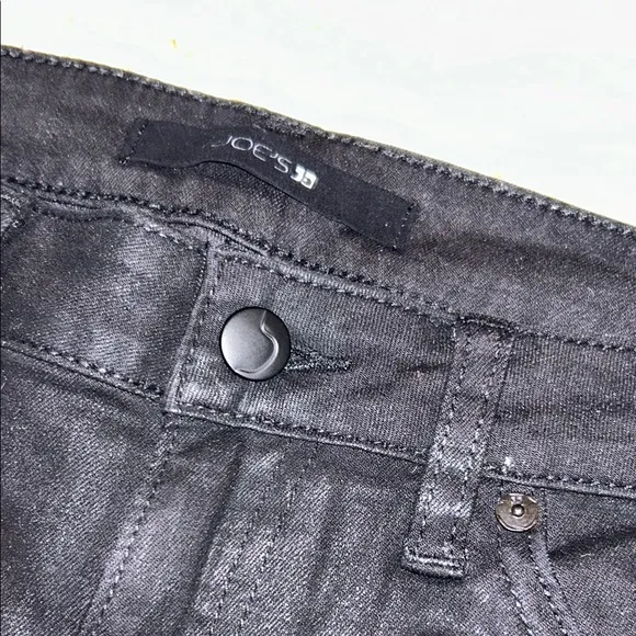 Joe’s Jeans Black Silver Metallic Shimmer Skinny Jeans size 28