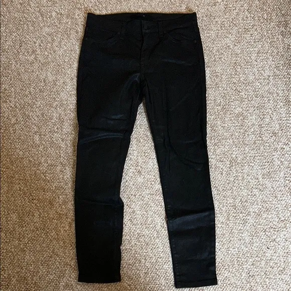 Joe’s Jeans Black Silver Metallic Shimmer Skinny Jeans size 28
