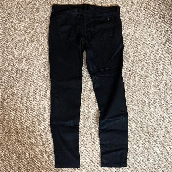Joe’s Jeans Black Silver Metallic Shimmer Skinny Jeans size 28