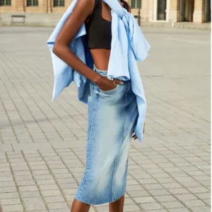 Joe’s Jeans Dora Denim Midi Pencil Skirt