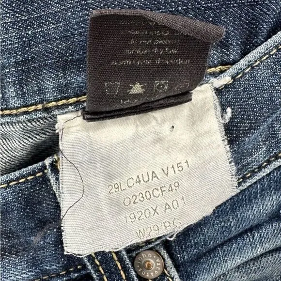 JOHN VARVATOS USA Women’s Jeans Size 29R Regular Distressed Straight Fit