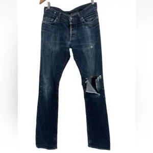 JOHN VARVATOS USA Women’s Jeans Size 29R Regular Distressed Straight Fit