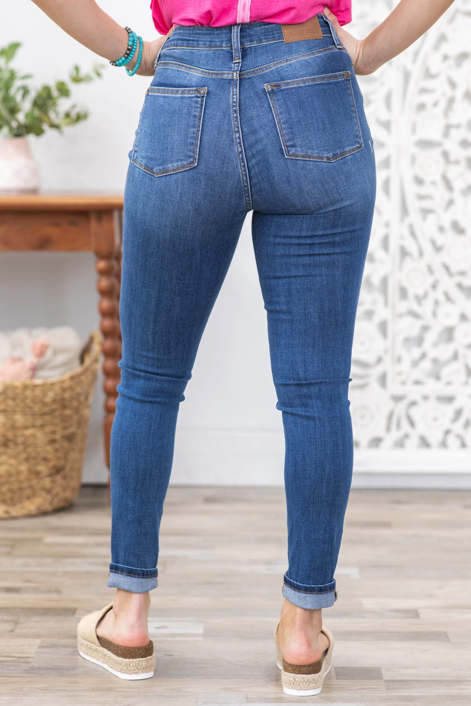 Judy Blue Cuffed Hem Skinny Jean
