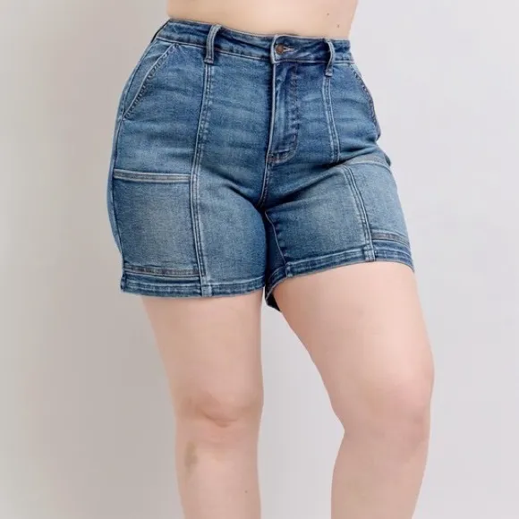 Judy Blue Full Size High Rise Denim Shorts Plus Size