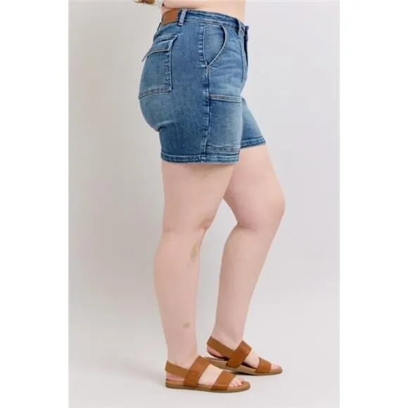 Judy Blue Full Size High Rise Denim Shorts Plus Size